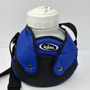Igloo 48 Oz Insulated Sports Jug Water Bottle Cooler w/ Carrying Sleeve Strap